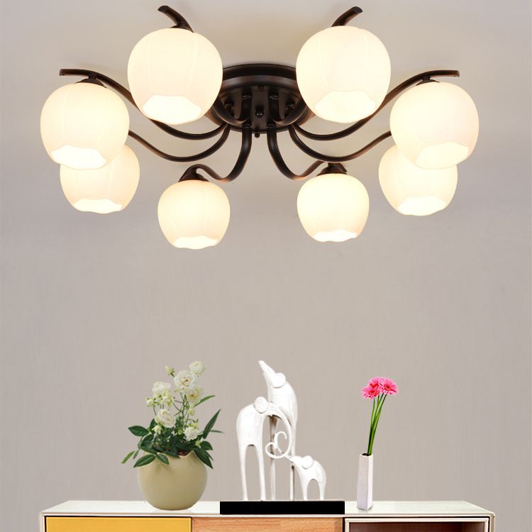 Sputnik Semi Flush Mount Minimalist Glass Semi Flush Light Fixtures