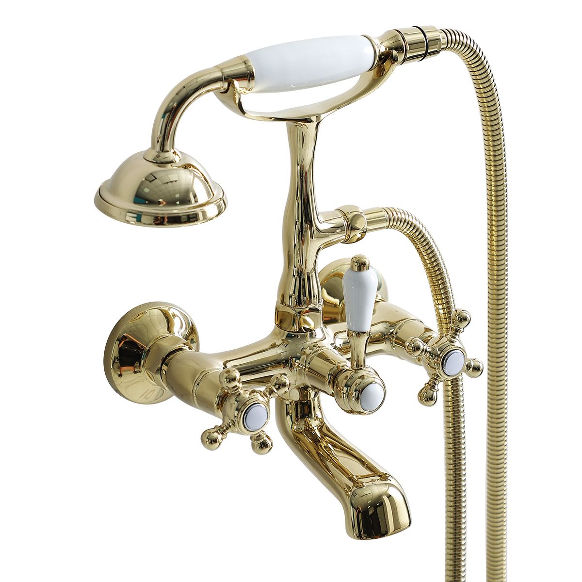 Glam Retro Wall Mounted Metal Claw Foot Tub Faucet Trim Low Arc Claw Foot Tub Faucet