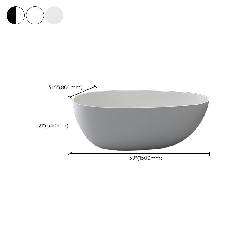 Modern Style Freestanding Soaking Bathtub Stone Free Form Bathtub