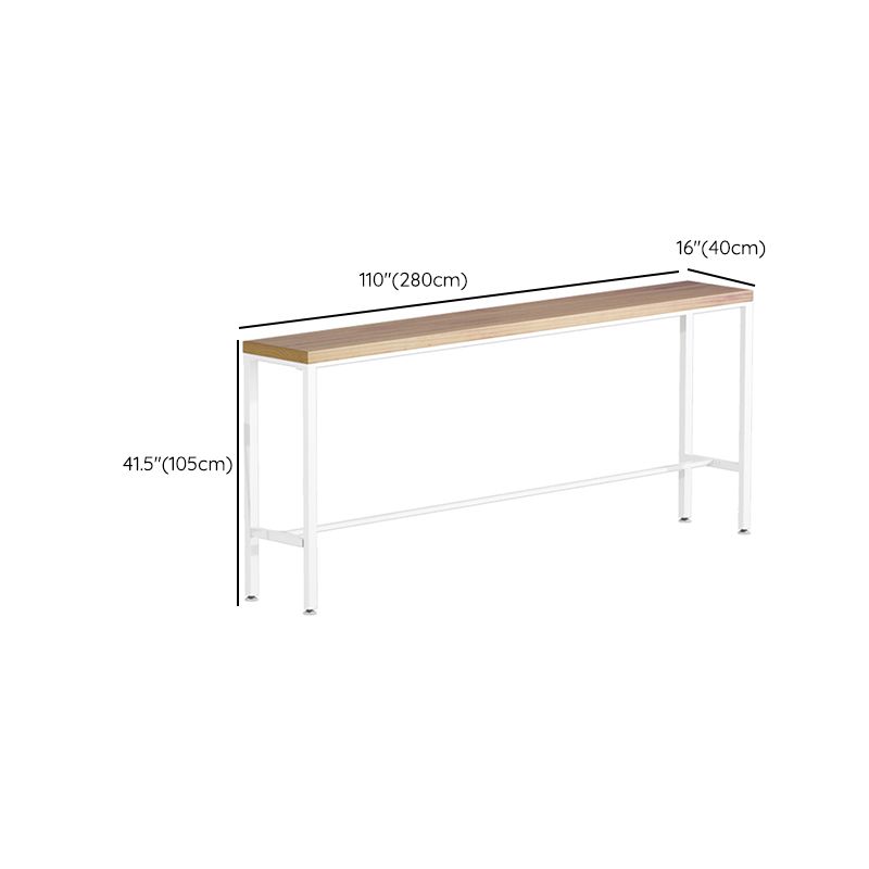 Indoor Contemporary Bar Dining Table Rectangle Solid Wood Bar Table