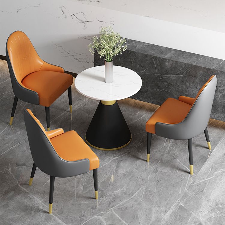 Glam Sintered Stone Dining Table Set 1/2/3/4/5 Pieces Dining Set for Dining Areas