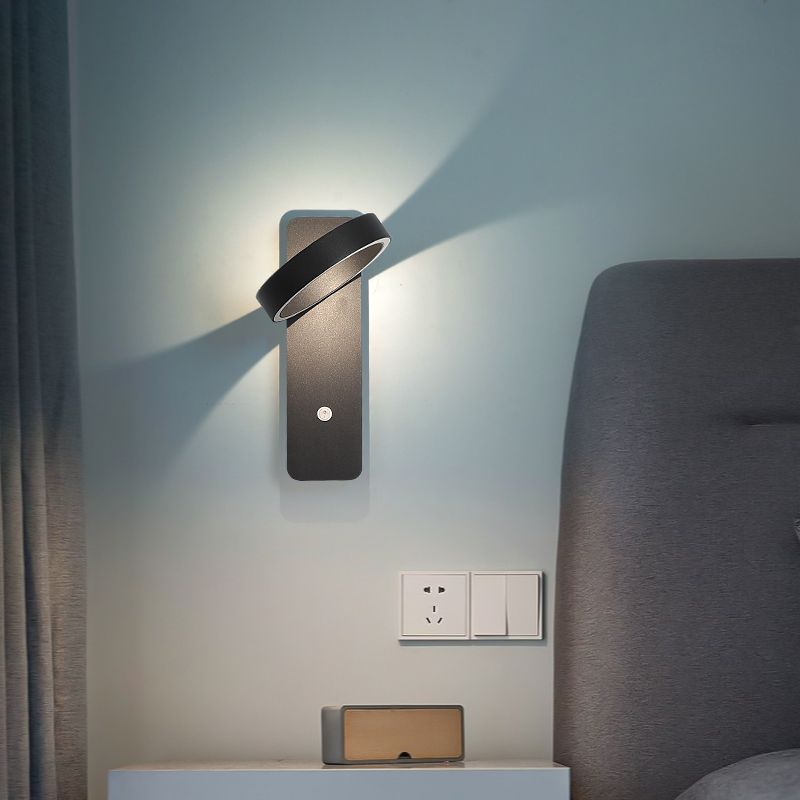 Lampade a 1 luci di minimalismo Light Frepfurs Sconce lampade da parete in ferro per camera da letto