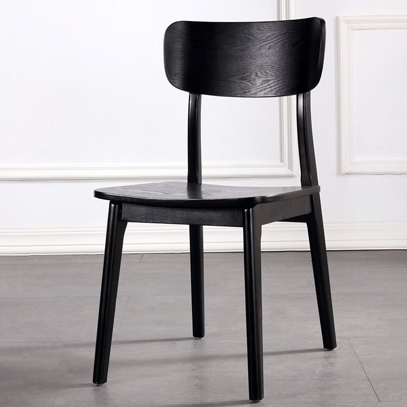 Contemporary Style Chair Armless Chair for Kitchen with Wood Legs