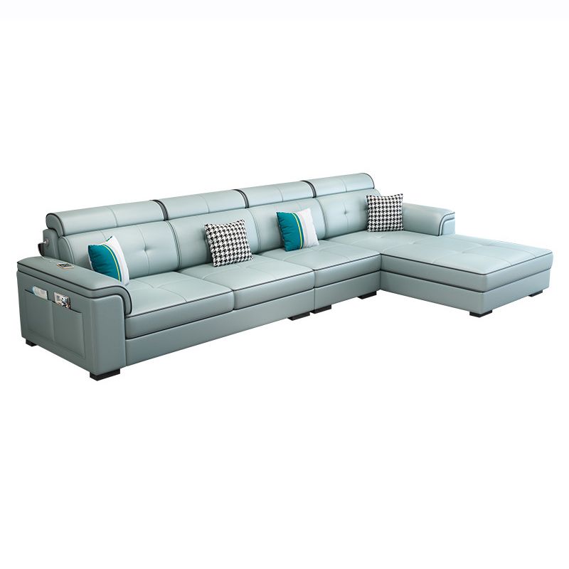 Scandinavian L-Shape Sectional with Pillow Top Arm for Living Room