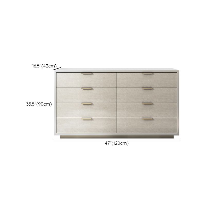 Ultra-Modern Double Dresser Solid Wood Storage Chest with Drawers for Bedroom