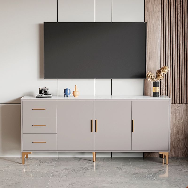 Sintered Stone Enclosed TV Storage Scandinavian Rectangle TV Cabinet