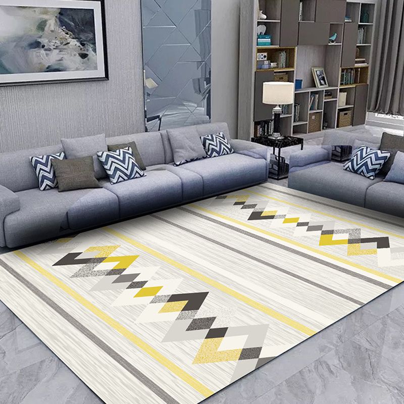 Vet Tapijt Modern Abstract Print Tapijt Wasbaar Polyester Gebied Tapijt met niet-slipachter