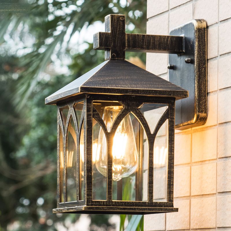 Aluminum Alloy Wall Lamp Sconce Industrial Outdoor Squared Sconce Light Fixture