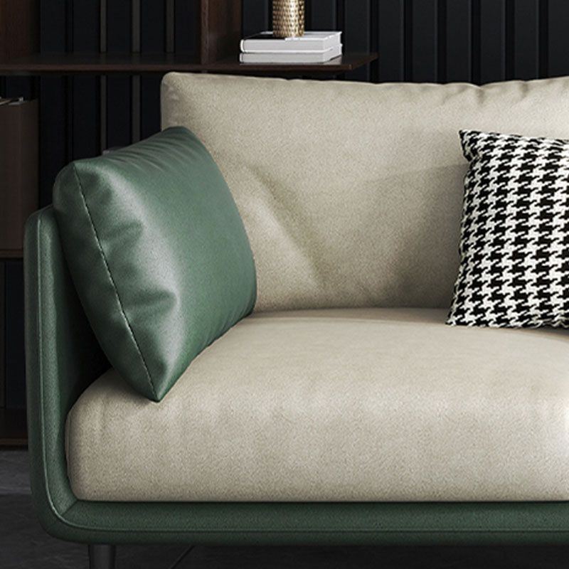 Modern Style Square Armrest Sponge Seat Filled with Wood Orange/grey/white/blue Sofa
