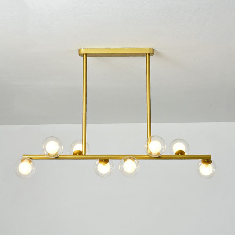 Multiple-Light Globe Island Pendant Modern Glass Island Lighting