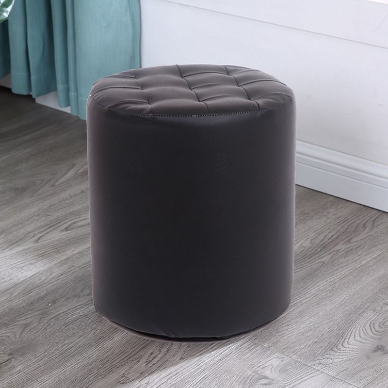 Dark Brown Modern Pouf Stain Resistant Round Pouf for Drawing Room