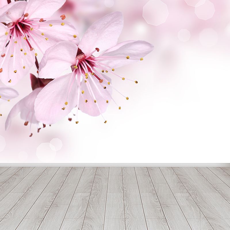 Stain Resistant Floral Printed Mural Non-Woven Modern Wall Decor for House Interior