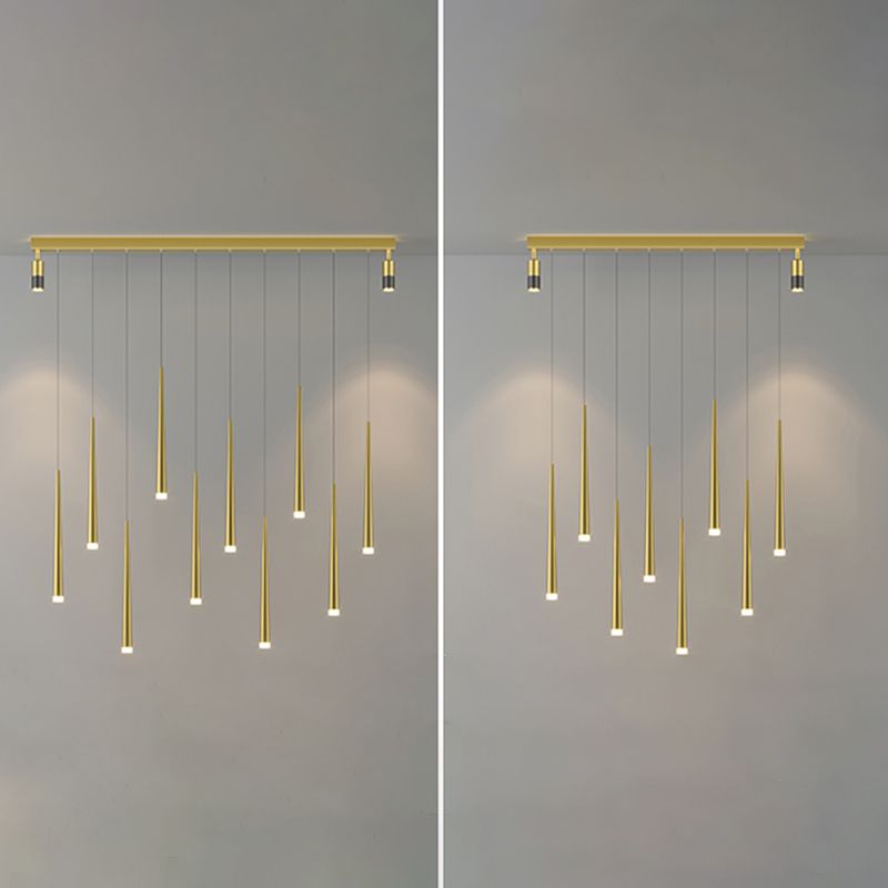 Metaal minimalisme plafondlamp 1-licht LED hanglampverlichtingsarmatuur voor eetkamer