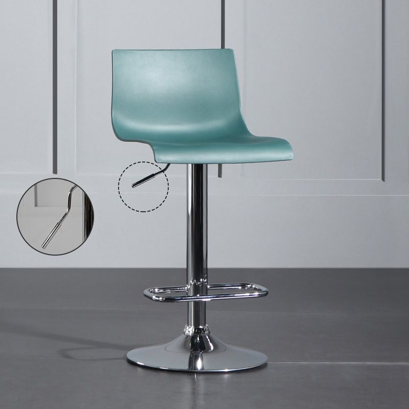 Modern Plastic Low Back Counter Stool Plastic Furniture in Matte Finish