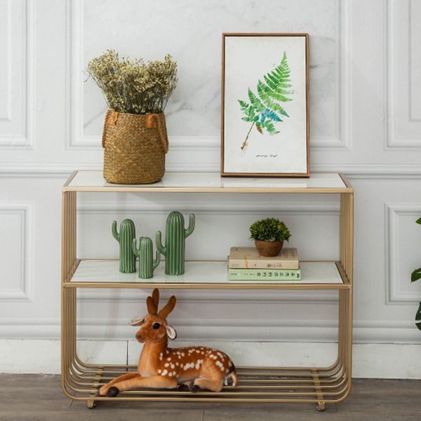 Libreria a spalla di scaffale in stile glam per ufficio e sala da studio