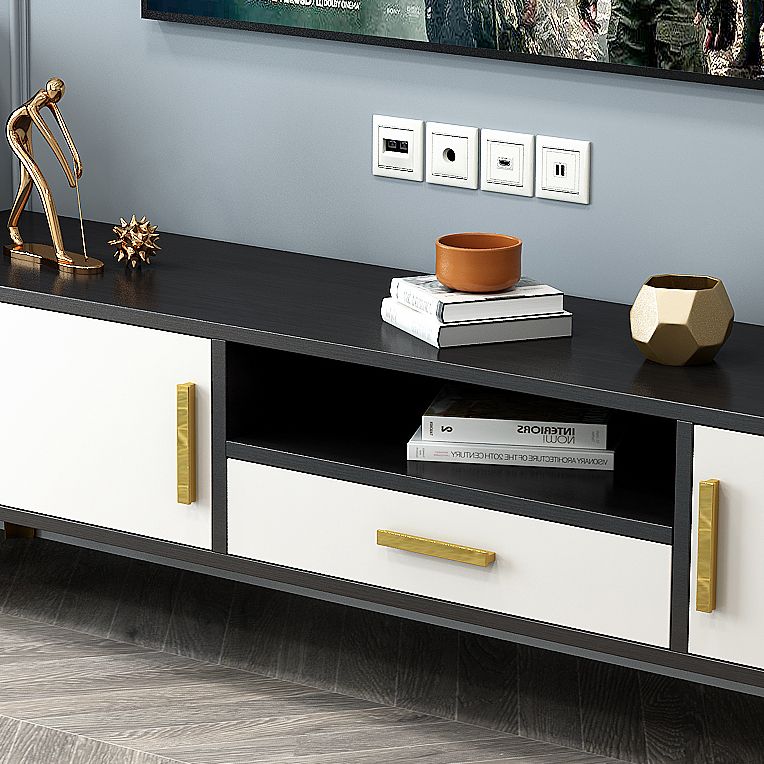Luxury Wooden TV Console Home Rectangle TV Cabinet with Splayed Legs