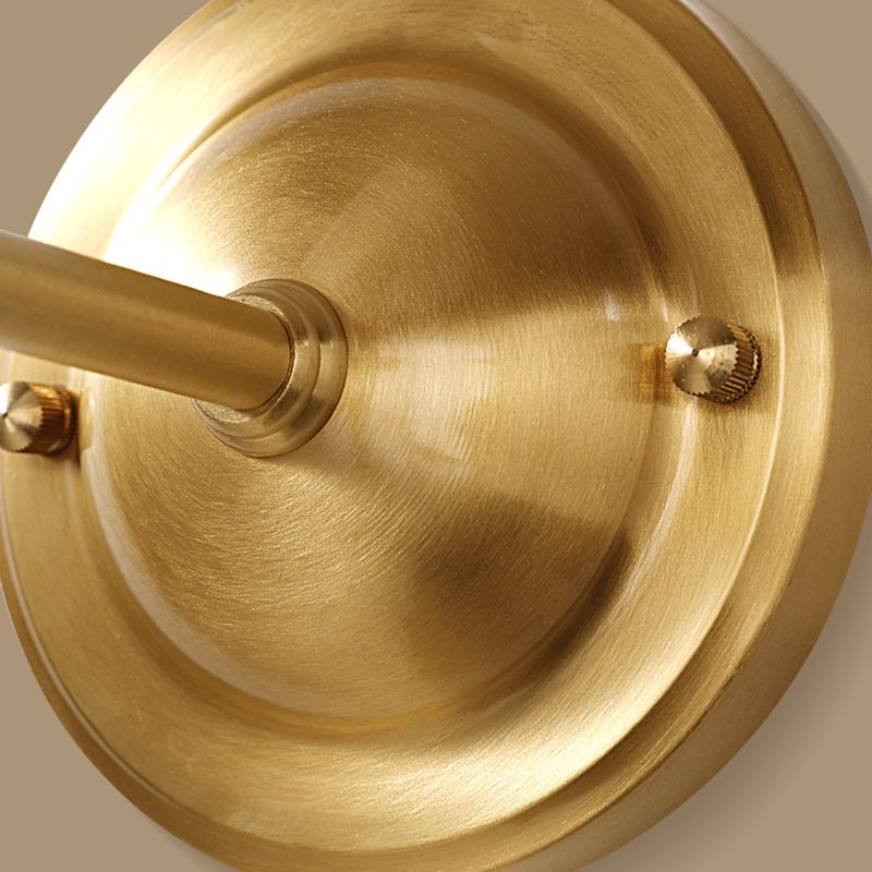 American Style Copper Wall Light Cylinder Shape Wall Lamp for Bedroom