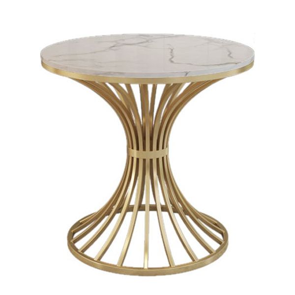 Traditional Luxury Dining Table Sintered Stone Pedestal Table for Dining Room