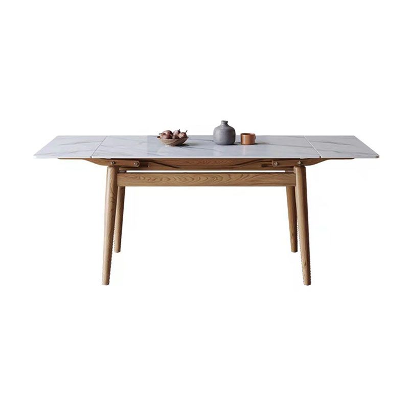 Modern Rectangle Dining Table Set 1/4/5/7 Pieces Dinette Set with Wooden Frame