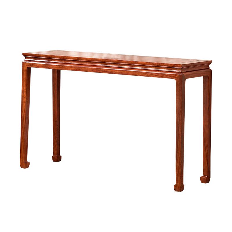 Modern Rectangular Console Table Wooden Console Sofa Table in Brown