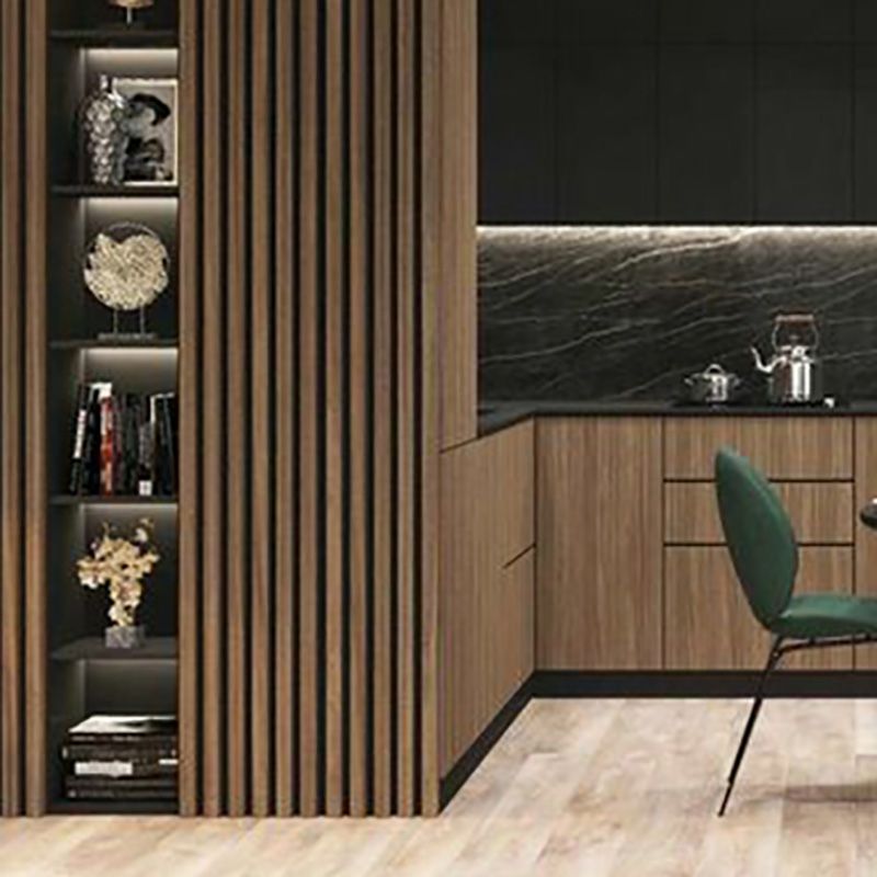 Contemporary Solid Color Wood Planks Waterproof Hardwood Indoor Wallboard