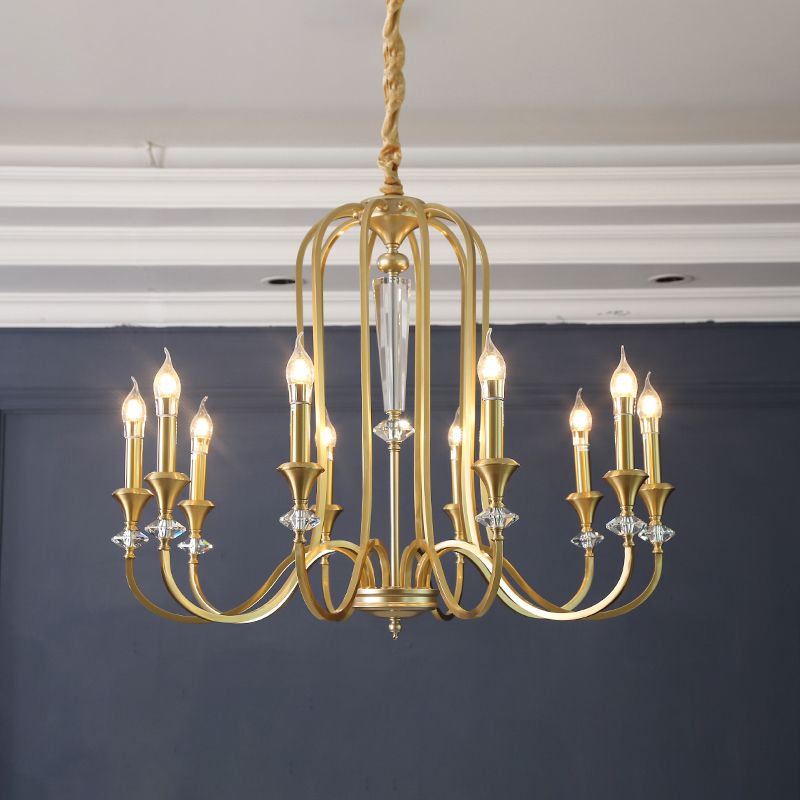 Lampada candele in stile coloniale Lumo Lampada a sospensione del soffitto metallico per soggiorno