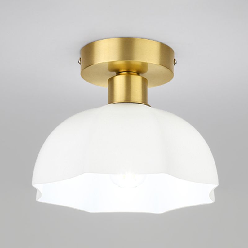 Modern Ceiling Light 1-Light Ceiling Mount Lamp with Glass Shade for Bedroom