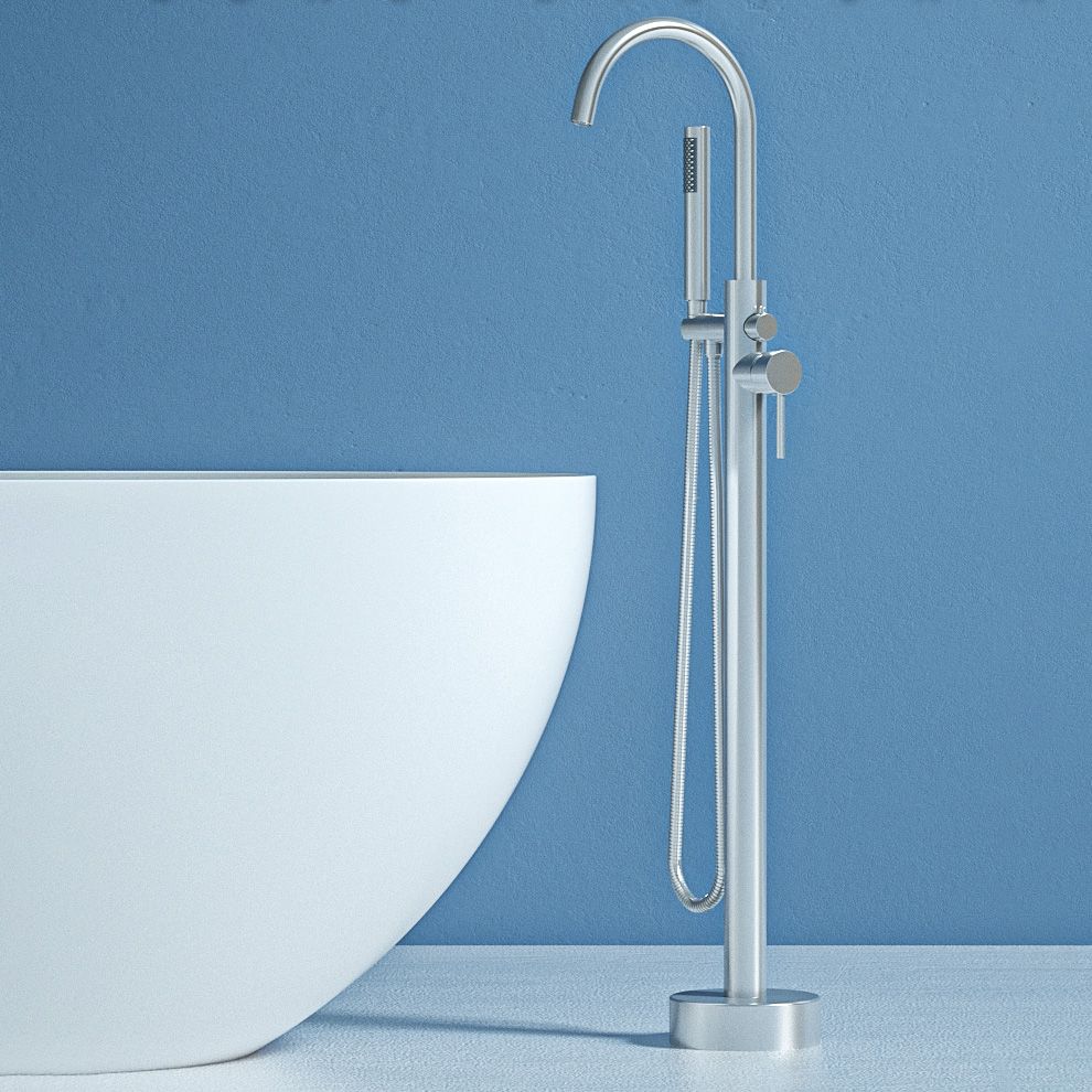 Modern Freestanding Bathtub Faucet One Handle Copper Freestanding Tub Filler Trim