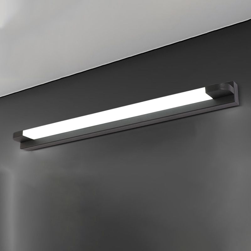 18"/21.5" Wide Slim Vanity Lighting Modern Style Metal Warm/White Lighting LED Black/White Sconce Light for Bathroom