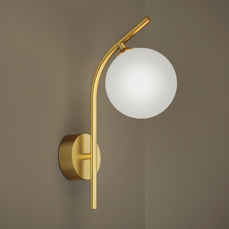 1 Light Ball Wall Sconces Modern Style Glass Wall Mounted Lamps