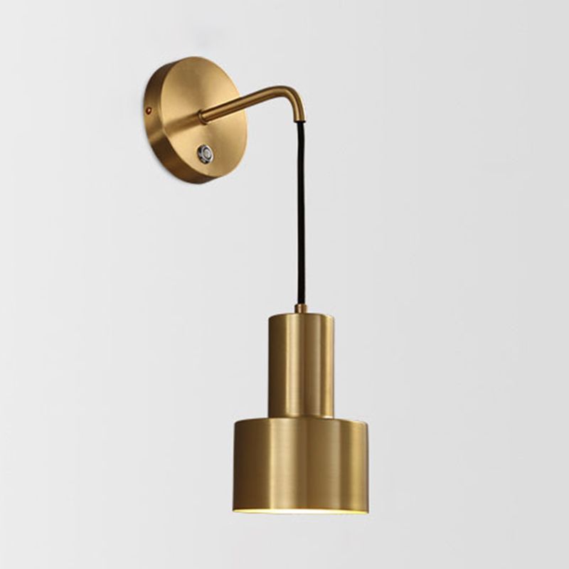 Metal Cylinder Wall Sconce Light Modern 1-Light Wall Sconce Lighting