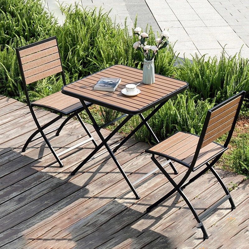 Metal Patio Dining Chair Modern Armless Outdoors Dining Chairs