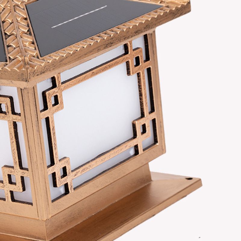 Modern Pillar Lamp Minimalist LED Solar Lighting Fixture for Garden