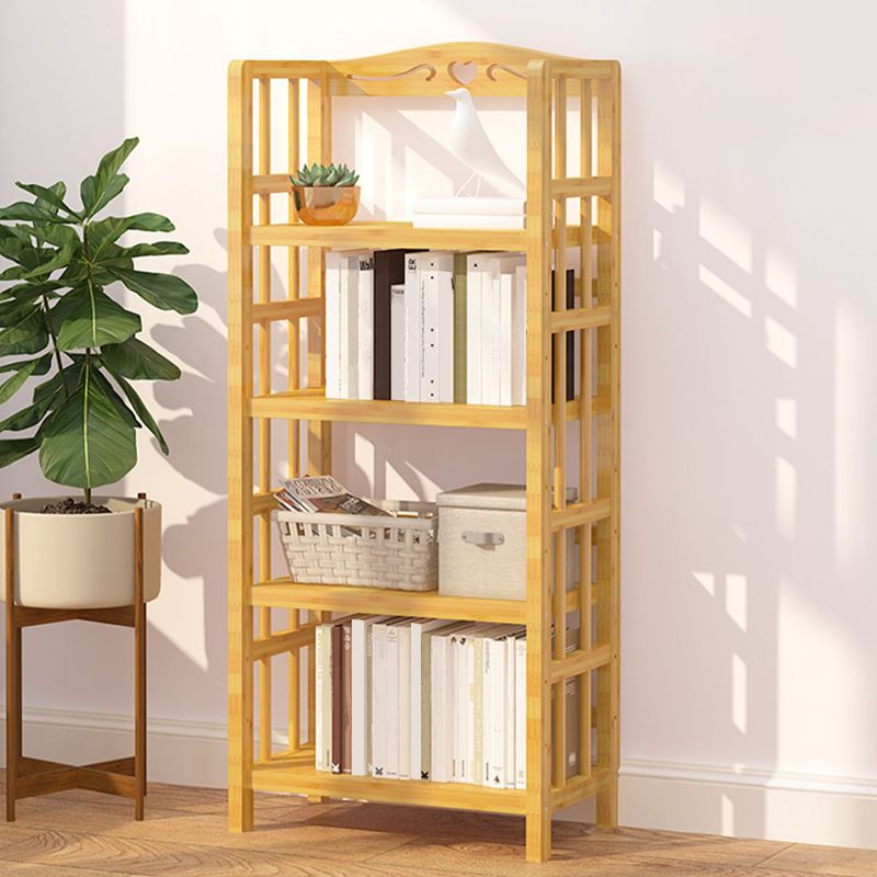 Adjustable Wood Book Shelf Bamboo Natural Shelf Bookcase Open Shelf Shelves Included