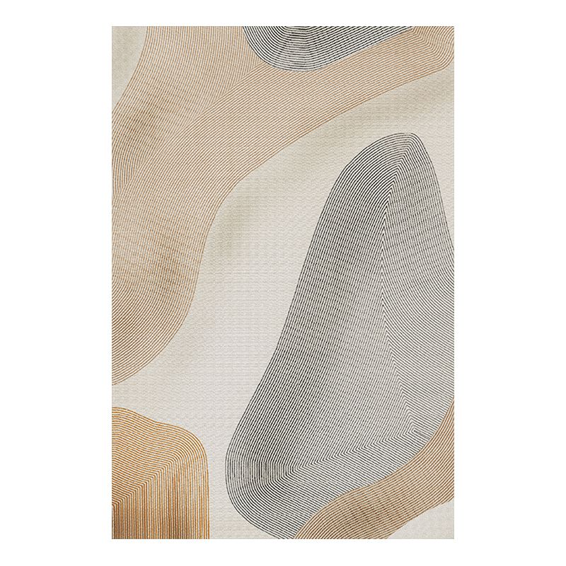 Modern Area Carpet Leisure Contrast Panel Indoor Rug Polyester Rug with Non-Slip Backing