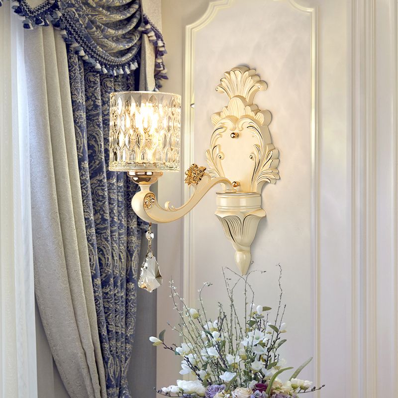 Modello a nido d'ape, luce murale di vetro con combinazione chiara Vintage 1/2 luci a parete a parete lampada in beige