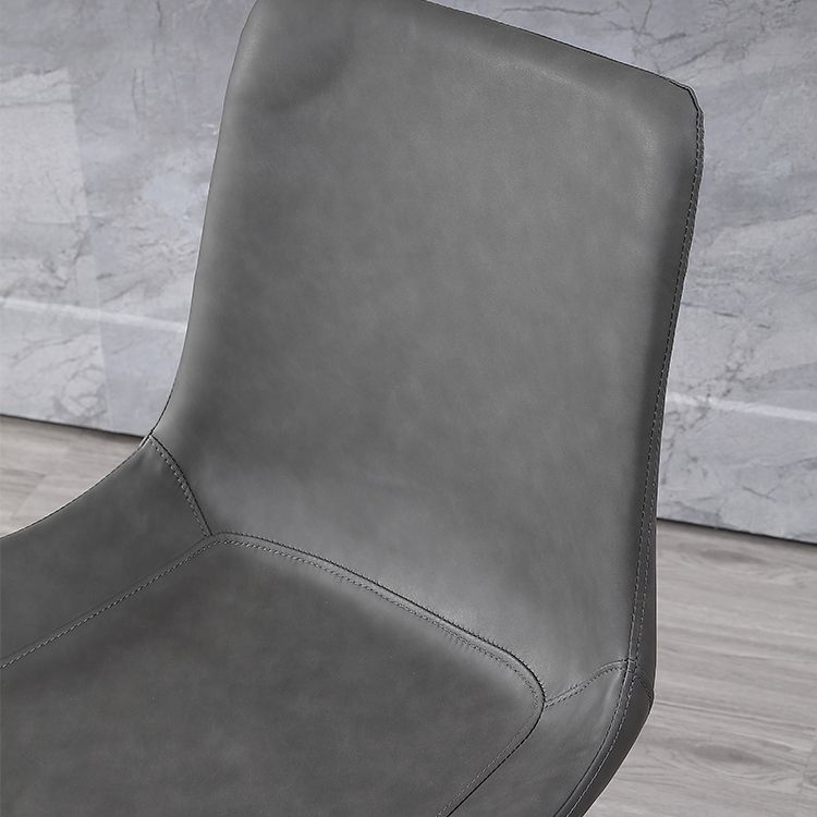 Silla auxiliar de cuero para el hogar contemporánea, acabado mate, sillas de comedor Parsons