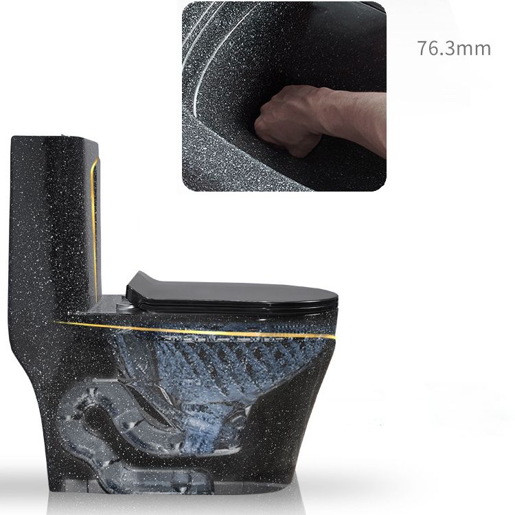 Floor Mount Flush Toilet Traditional One-Piece Toilet with Slow Close Seat