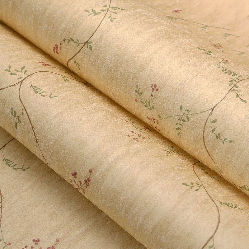 Entwined Flowers Wall Covering in Natural Color Non-Woven Fabric Wallpaper Roll for Accent Wall, 33 ft. x 20.5 in