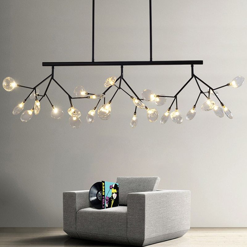 Contemporary Dining Room Lighting 27-Light Sputnik Island Lamp
