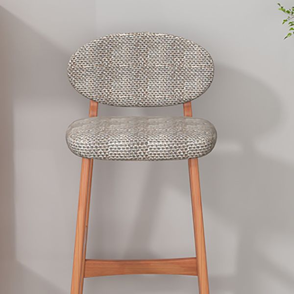 Contemporary 41.34" Upholstered Bar Stool with Solid Wood Base
