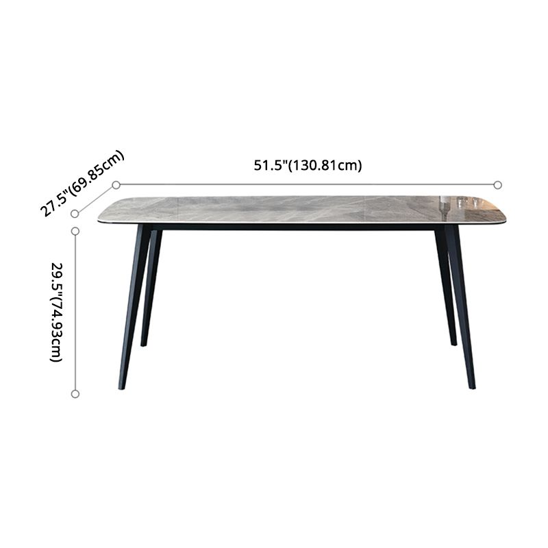 Modern Kitchen Sintered Stone Dining¬†Set with Standard Height Dining¬†Room¬†Table¬†Set
