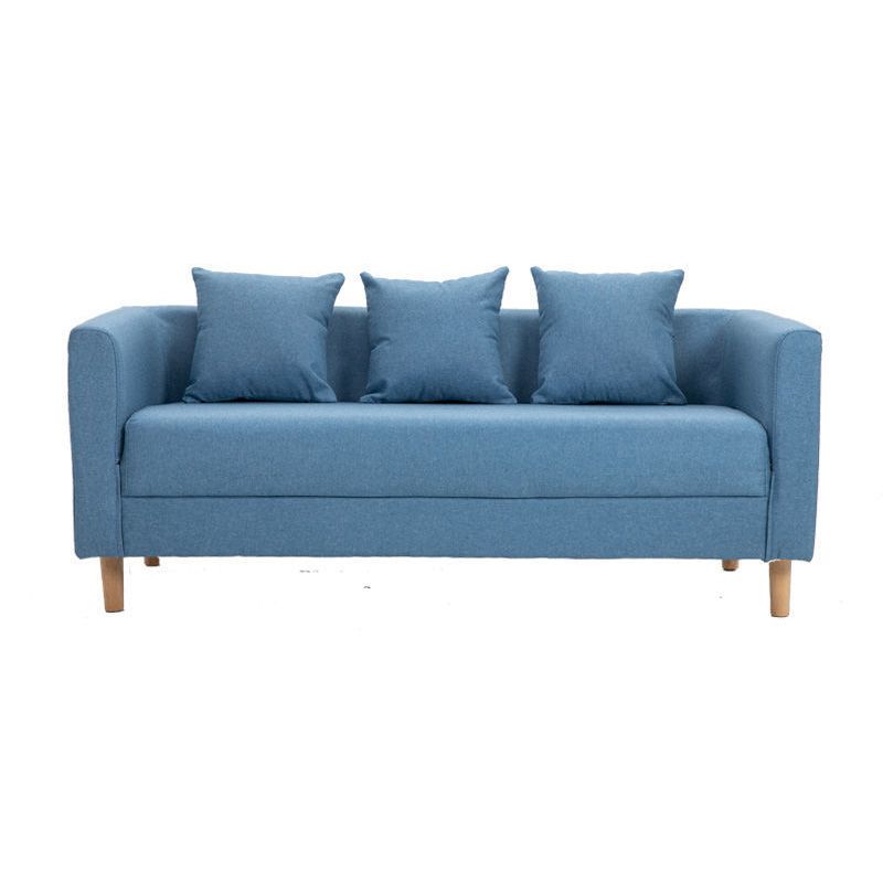 Linen Standard Square Arm Sofa Couch Contemporary Tight Back Sofa Set