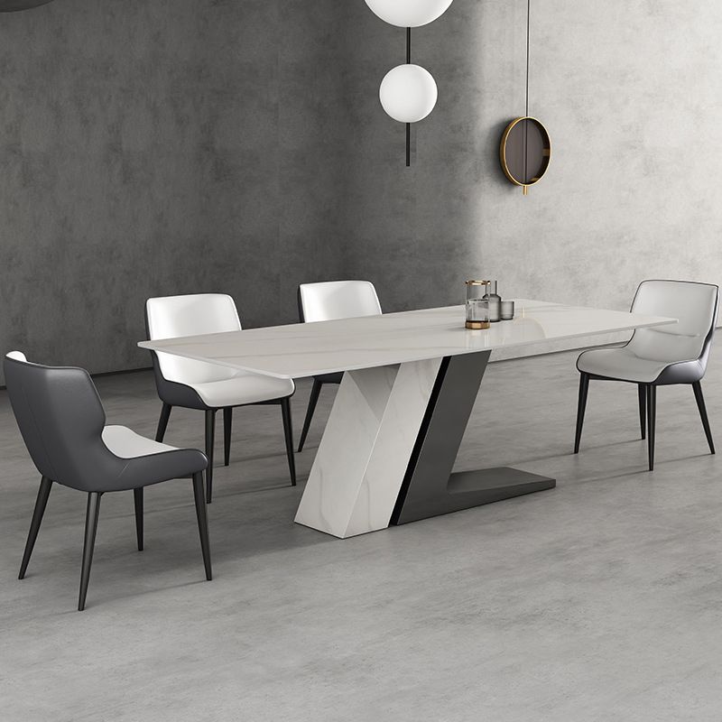 Modern White Sintered Stone Dining Table Set 1/4/5/7 Pieces Dining Set for Home Use