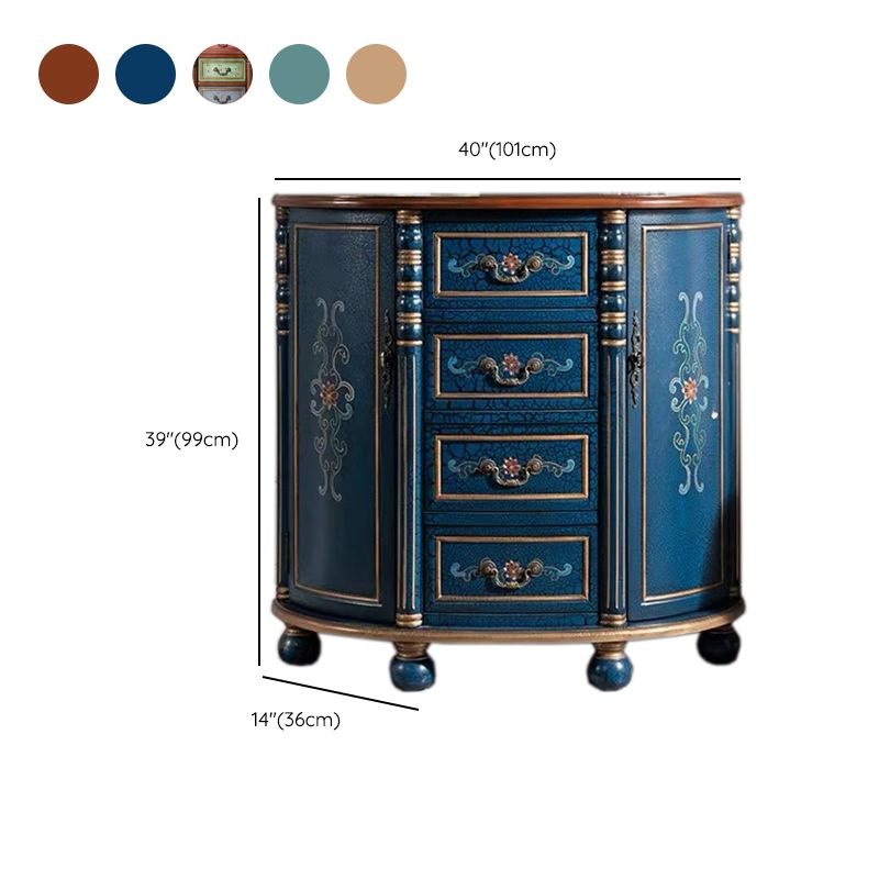 Industrial Distressed Wood Storage Cabinet 2 Doors Rectangle Accent Cabinet