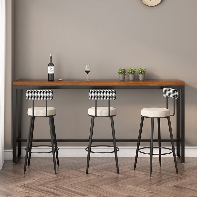 Scandinavian Matte Finish Velvet Barstool Footrest Coffee Shop Stool