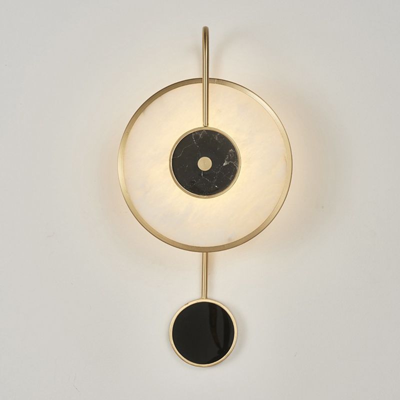 Contemporary Wall Light Golden Metal Lighting for Living Room