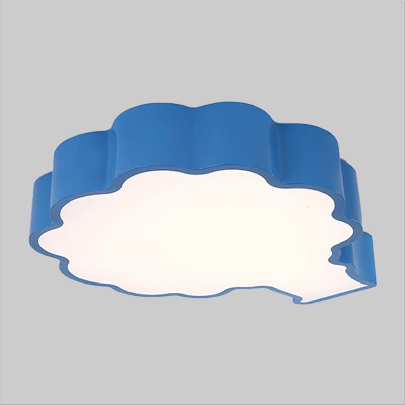 Blue/Red/Green Apple Tree Ceiling Lamp Cartoon Style LED Acrylic Flush Mount for Sleeping Room
