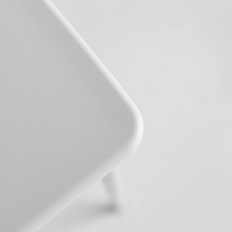 Silla lateral de comedor con respaldo abierto de diseño industrial, silla de comedor de plástico apilable