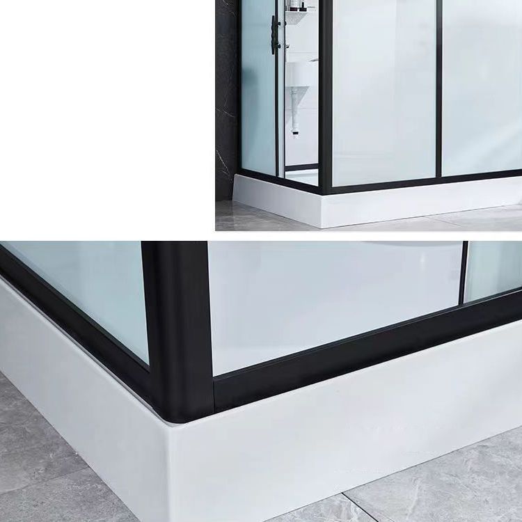 Rectangle Tempered Glass Shower Stall Semi-Frameless Shower Stall